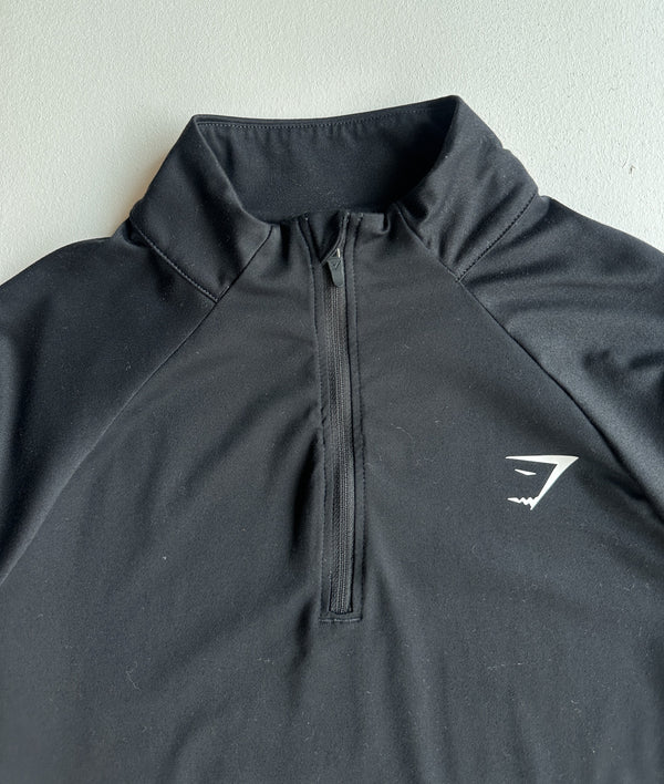 Arrival 1/4 Zip Pullover in Black — preloved Gymshark