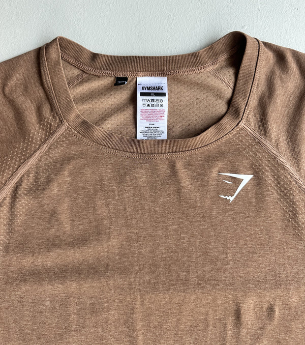 Vital Seamless T-Shirt in Fawn Marl — preloved Gymshark