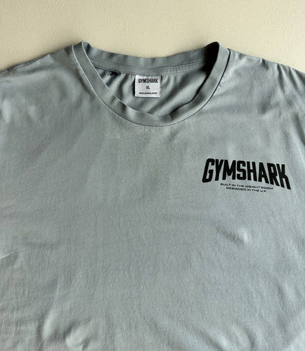 Gymshark Cartoon Lifting T-Shirt in Salt Blue — preloved Gymshark