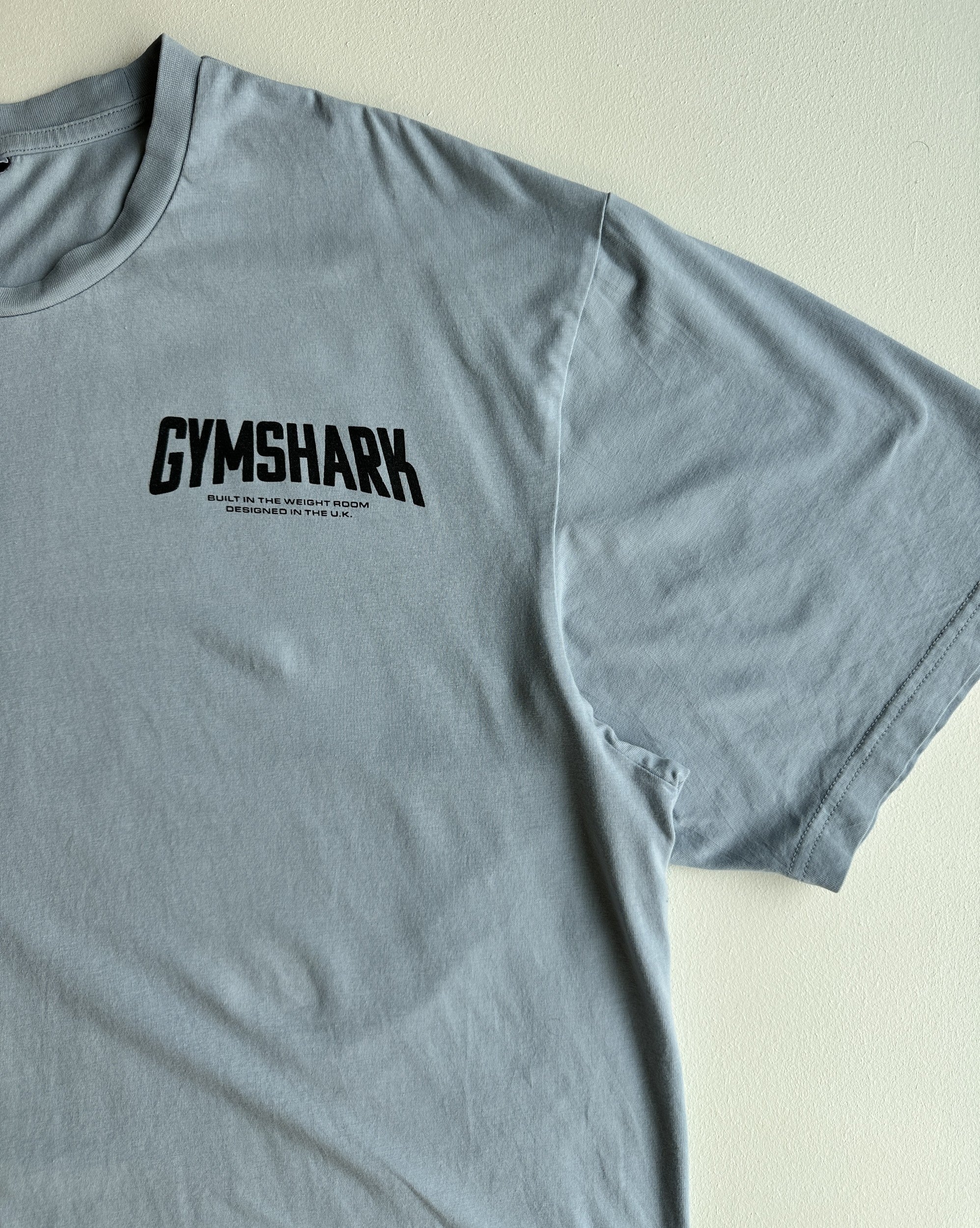 Gymshark Cartoon Lifting T-Shirt in Salt Blue — preloved Gymshark