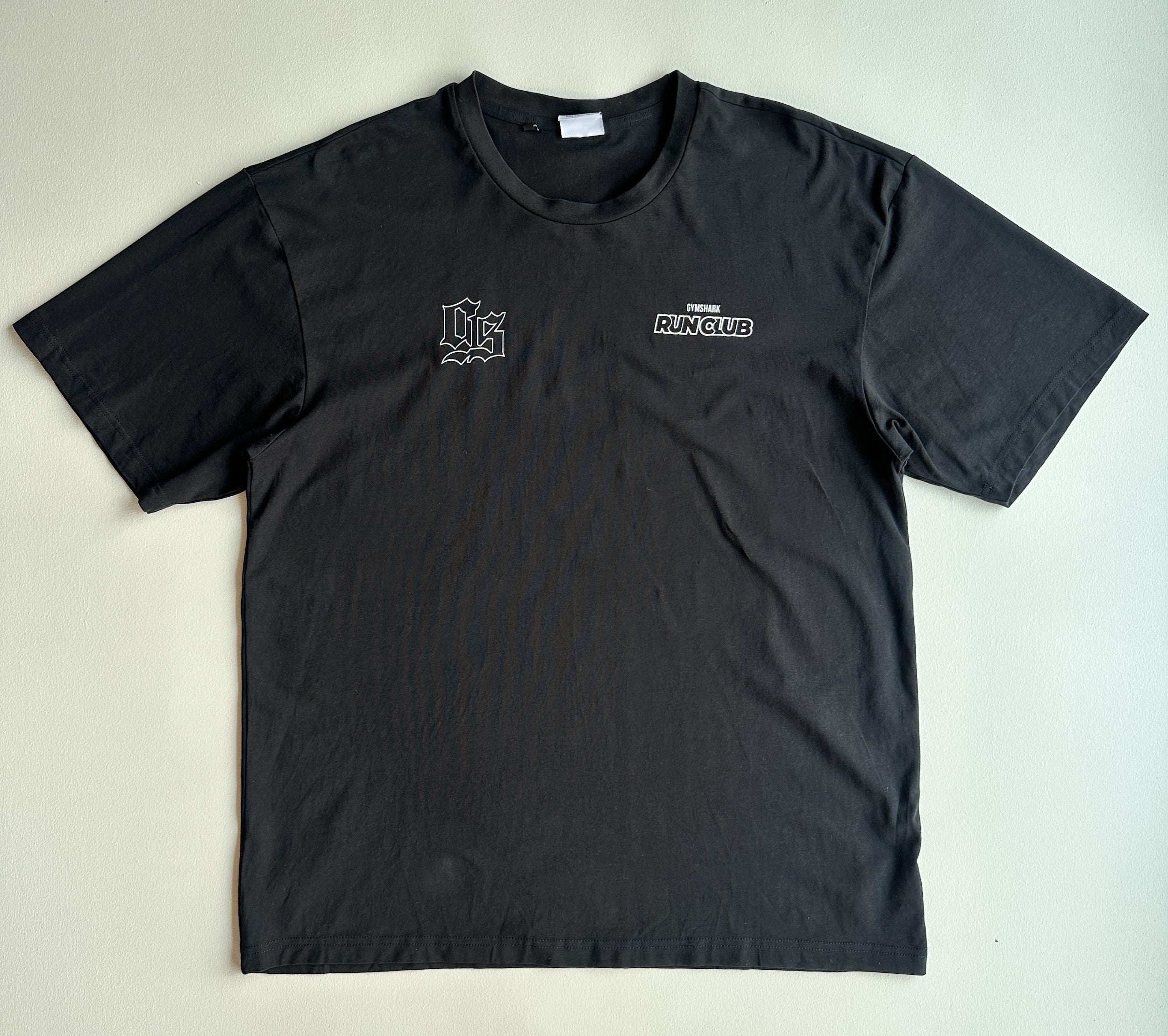 Gymshark Running Graphic T-Shirt in Black — preloved Gymshark