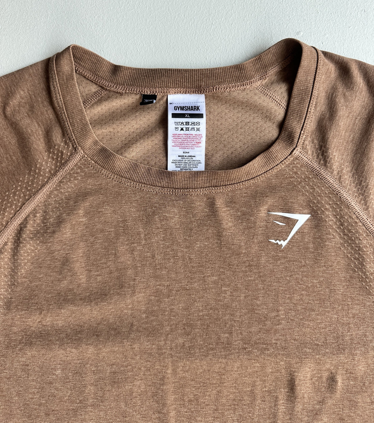 Vital Seamless T-Shirt in Fawn Marl — preloved Gymshark