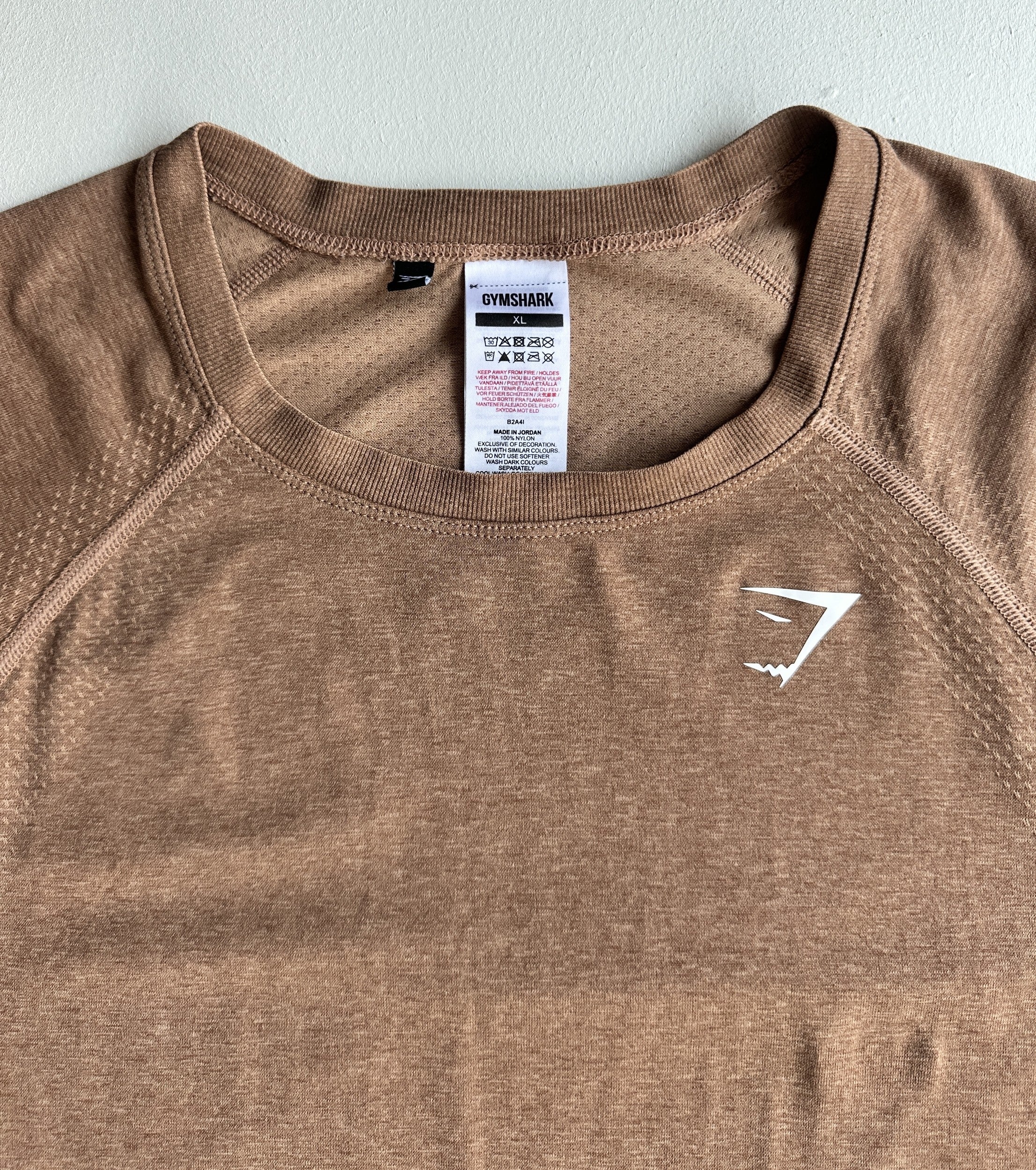 Vital Seamless T-Shirt in Fawn Marl — preloved Gymshark
