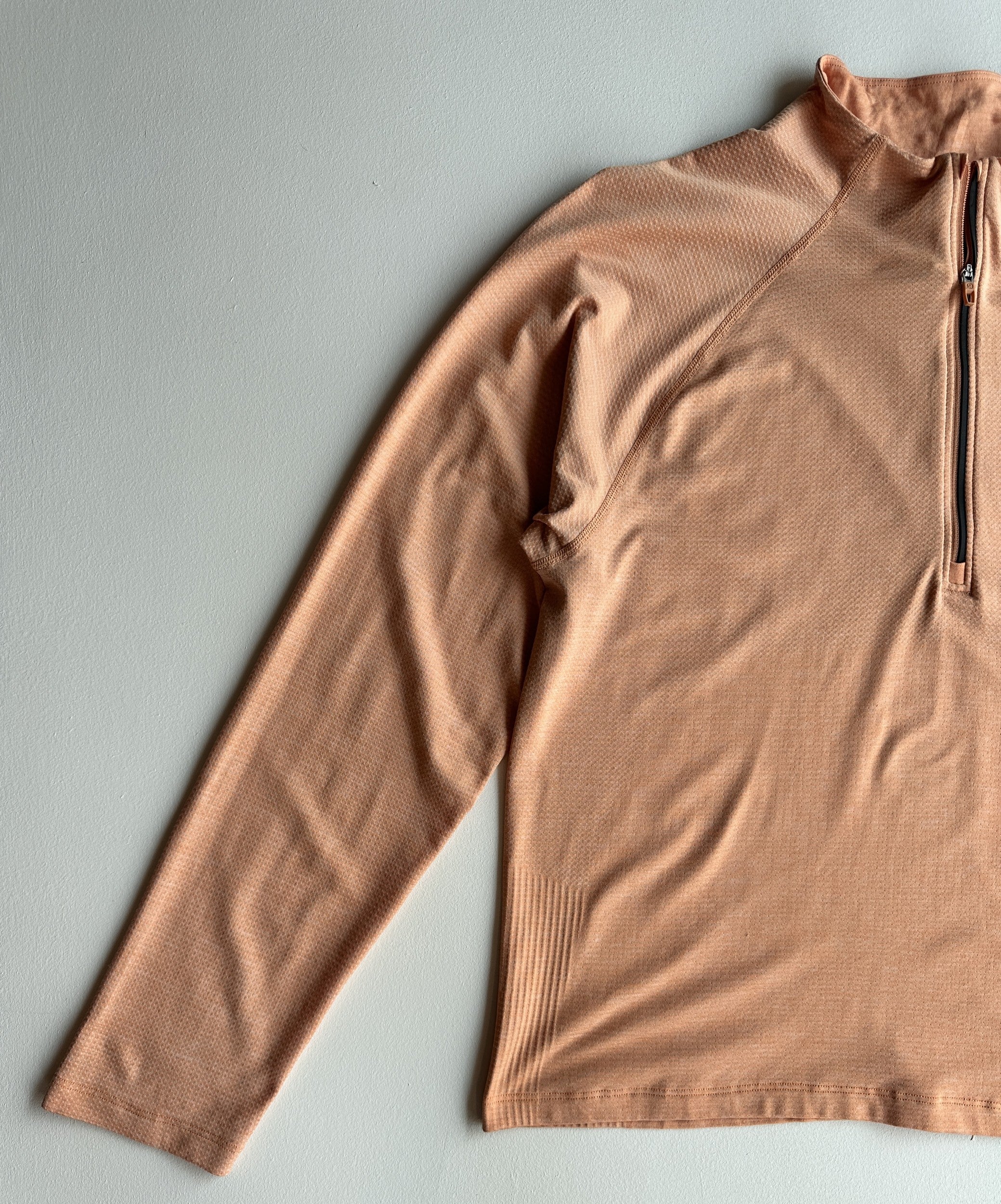 Metal Vent Tech Half Zip in Stoney Peach — preloved Lululemon