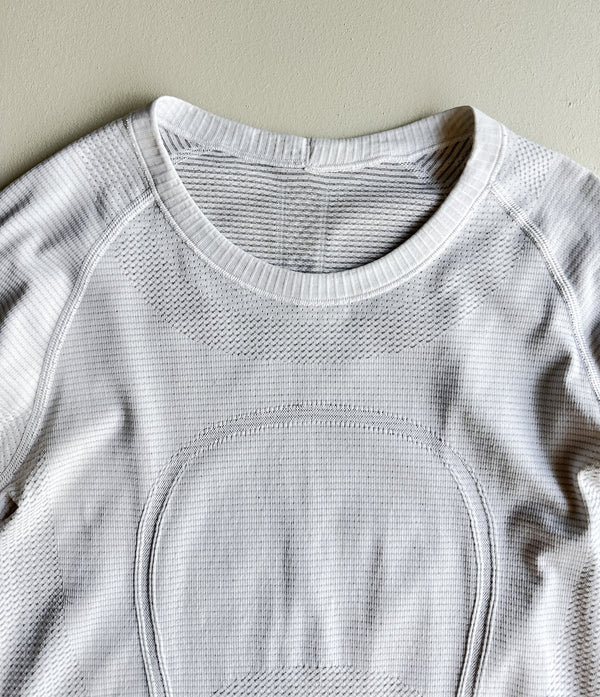Swiftly Tech Long-Sleeve Shirt in Heather White — preloved Lululemon