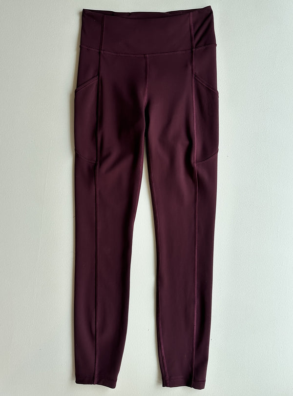 Invigorate High-Rise Tight in Deep Maroon CAS15 — preloved Lululemon
