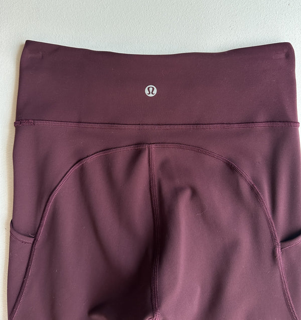 Invigorate High-Rise Tight in Deep Maroon CAS15 — preloved Lululemon