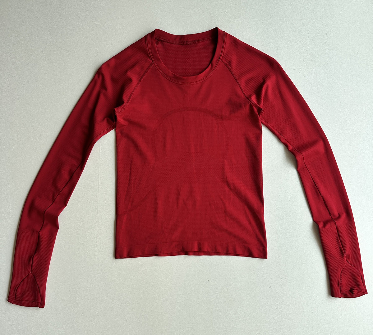 Swiftly Tech Long Sleeve Shirt in Dark Red — preloved Lululemon