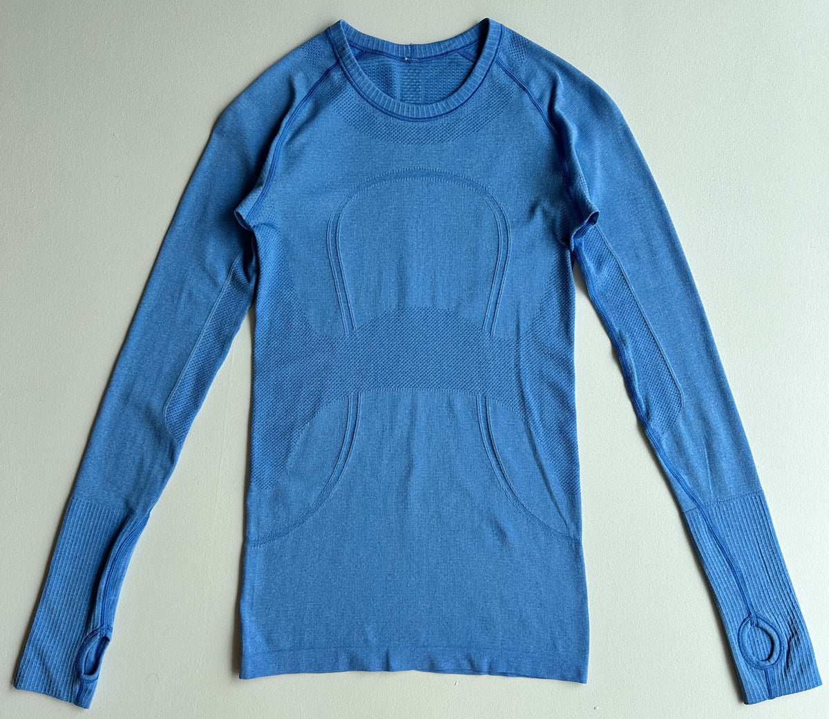 Swiftly Tech Long Sleeve Shirt in Heathered Cornflower — preloved Lululemon