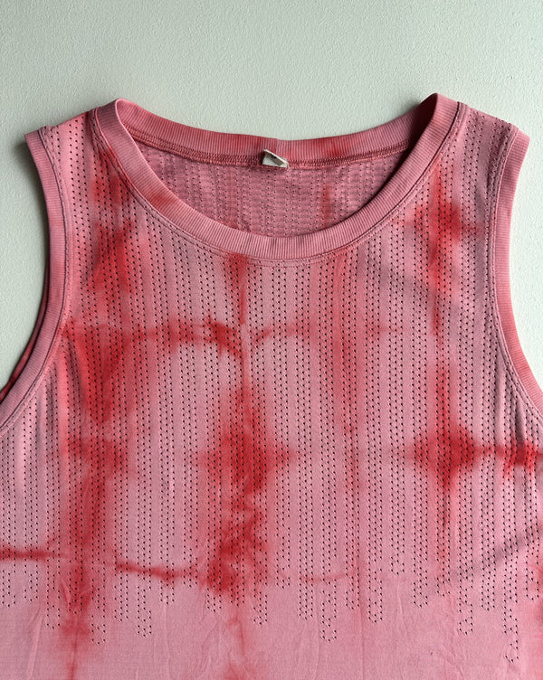 Train to be Tank Top in Rain Stripe Marble Dye Raspberry — preloved Lululemon