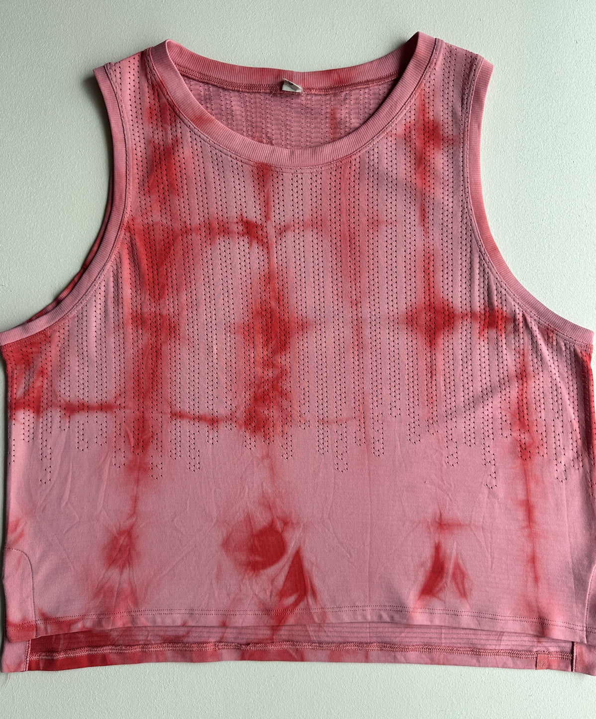 Train to be Tank Top in Rain Stripe Marble Dye Raspberry — preloved Lululemon