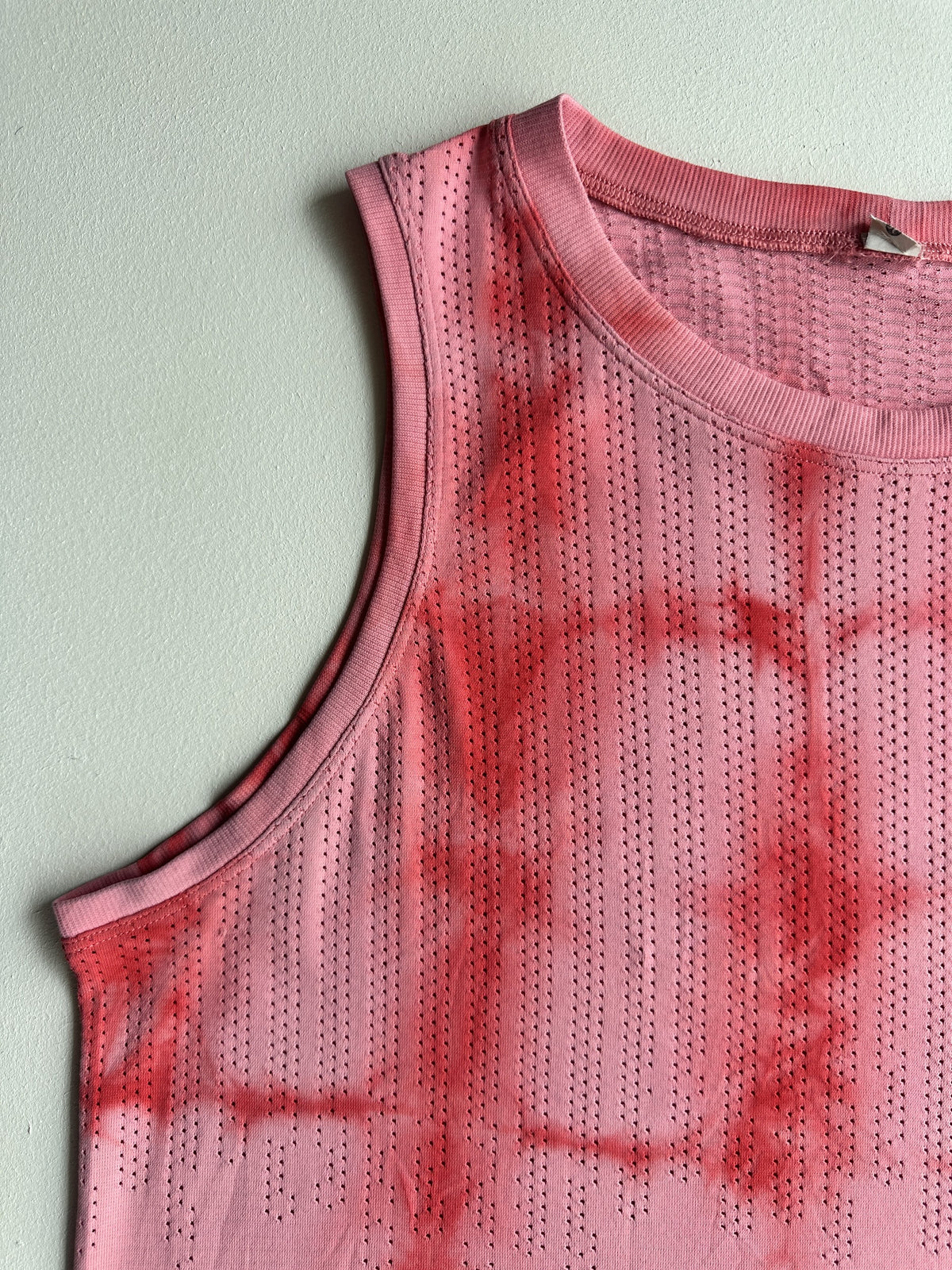 Train to be Tank Top in Rain Stripe Marble Dye Raspberry — preloved Lululemon