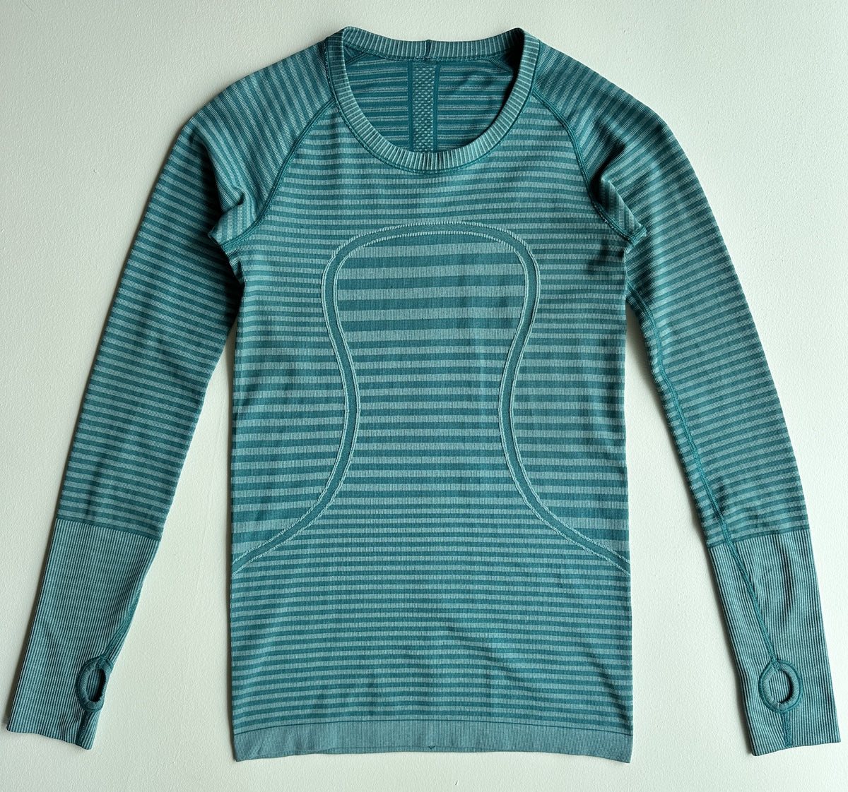 Swiftly Tech Long Sleeve Crew in Heathered Forage Teal — preloved Lululemon