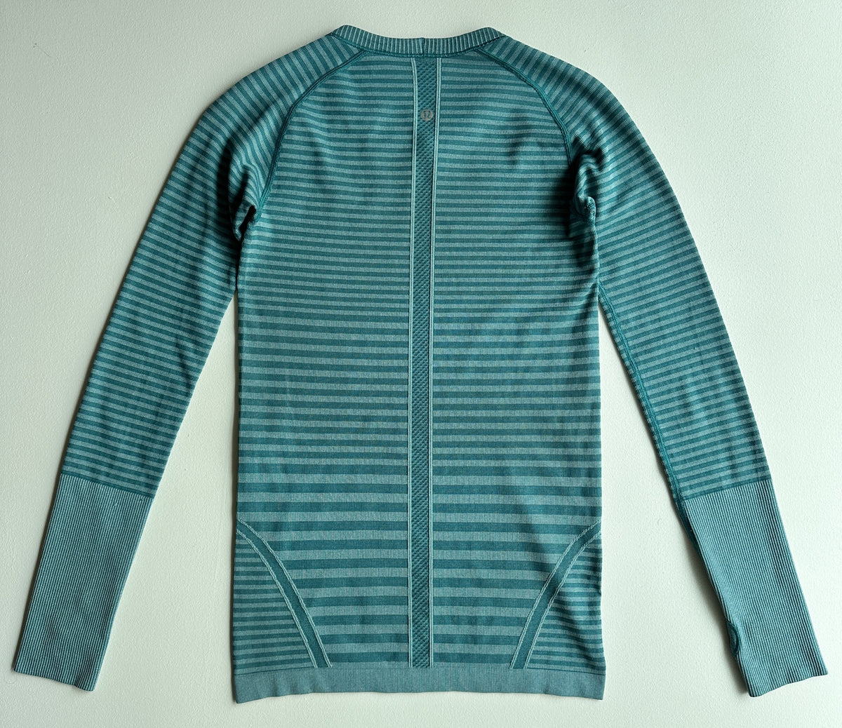 Swiftly Tech Long Sleeve Crew in Heathered Forage Teal — preloved Lululemon