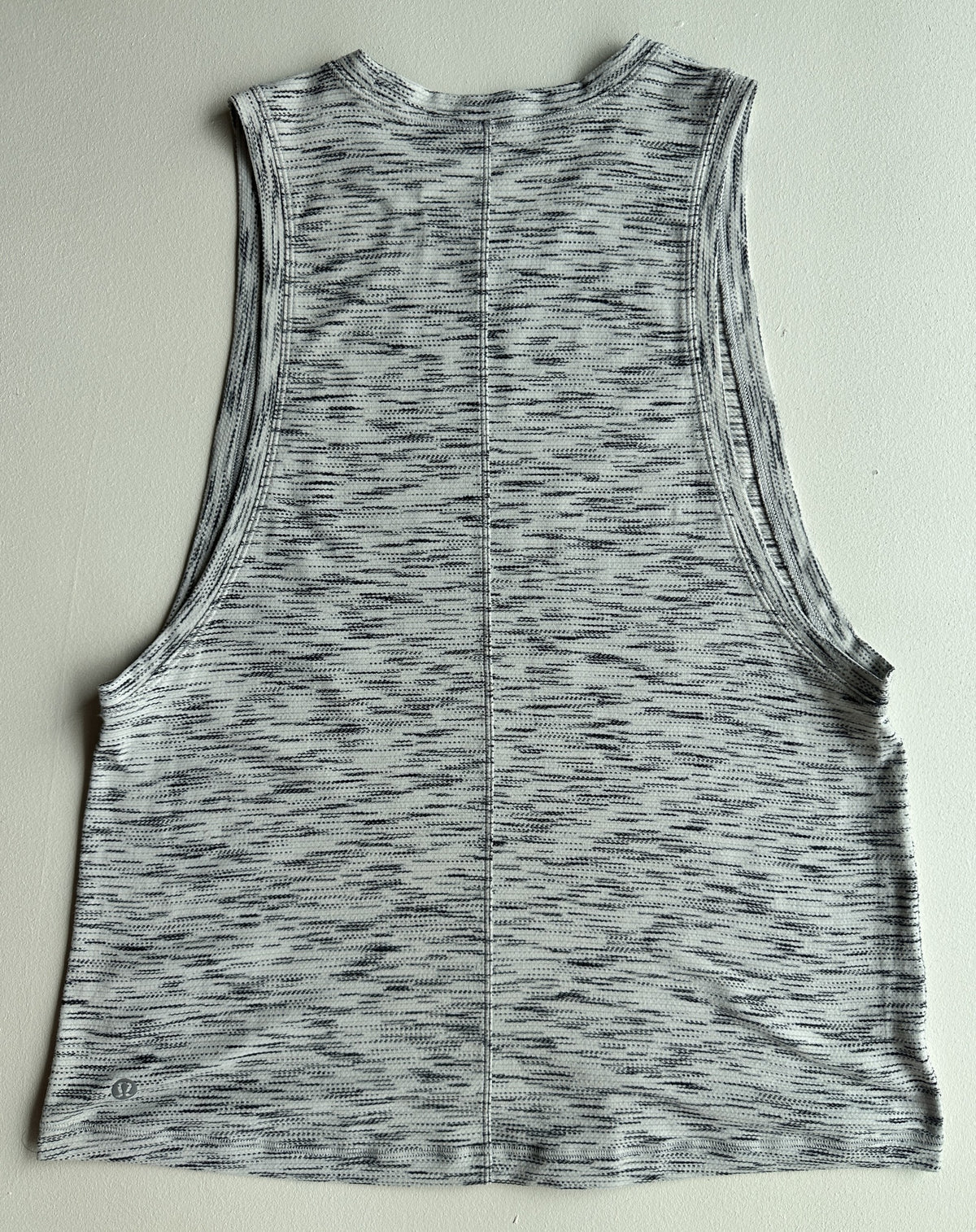 Cardio Squad Tank II in Tiger Space Dye Black White — preloved Lululemon