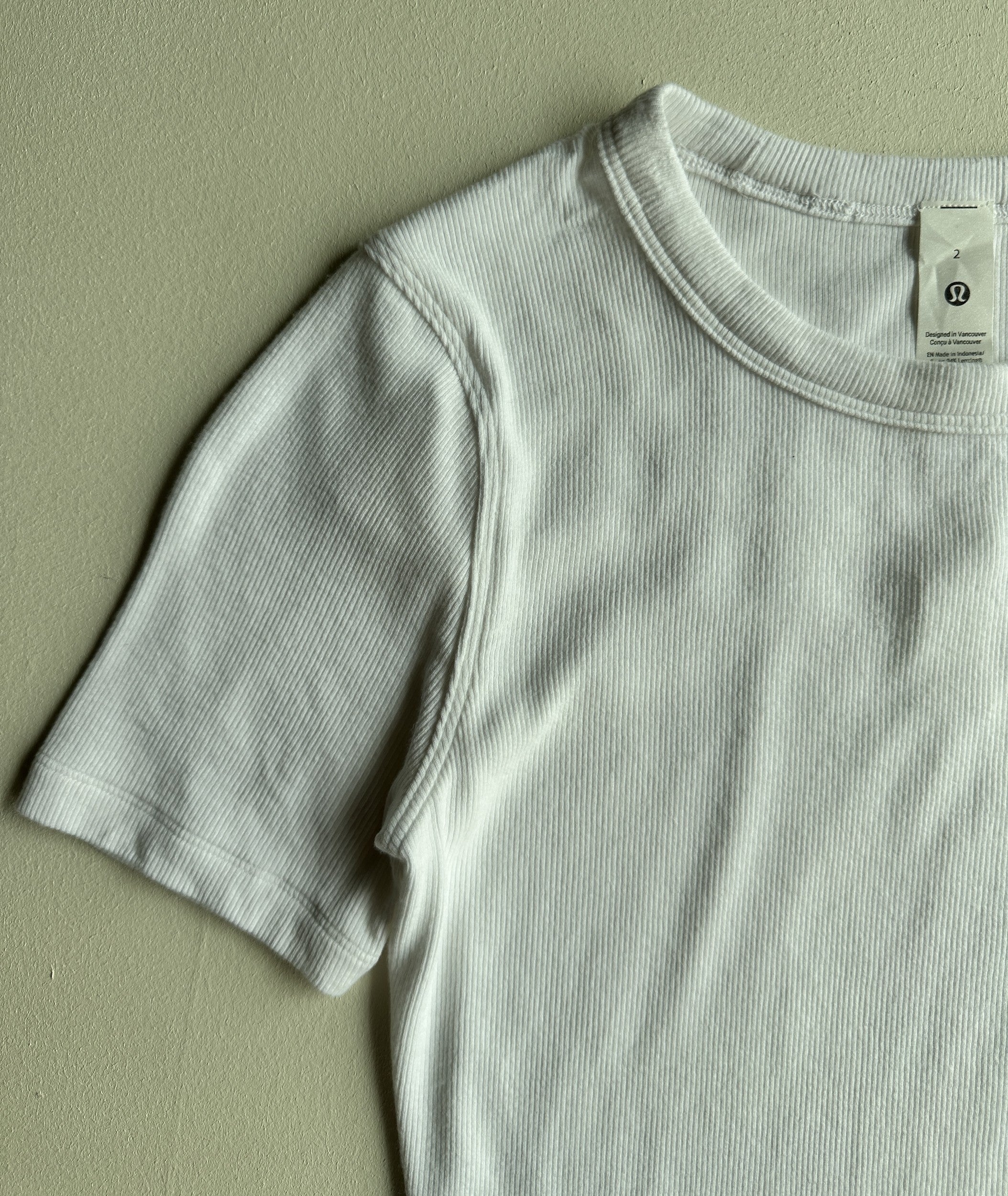 Hold Tight Cropped T-Shirt in White — preloved Lululemon